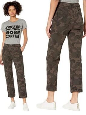 DL1961 jerry high rise straight leg utility pant sz 31 / vendetta camo